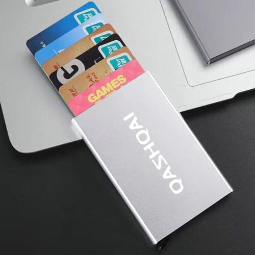 Smart Wallet Thin ID Card RFID Anti-theft Case Automatically Metal Bank Credit Card Case for Nissan qashqai Car Accessories