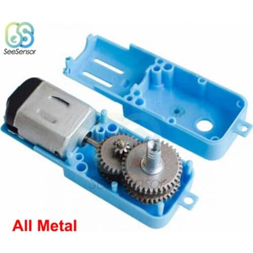 DC 3V-6V 1:90 Metal Gear Motor Single Shaft Axis Brushless DC Motor for Robot Intelligent Vehicle Car Toys All Metal/Half Metal