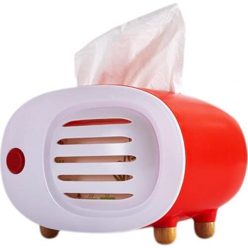 Tissue Holder Easy to Use Radio Shape ABS Home Anti-slip Base Tissue Box for Living Room