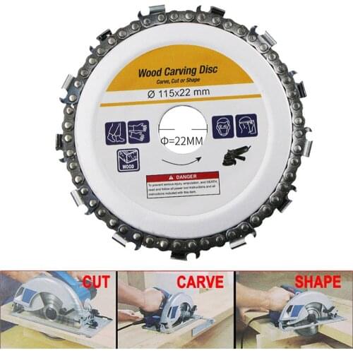 4.5In 13 Gears Woodworking Chainsaw Disc Polishing Corner Cutting Wood Chip Slotted Saw Blade Multi-Functional Grinding Tool