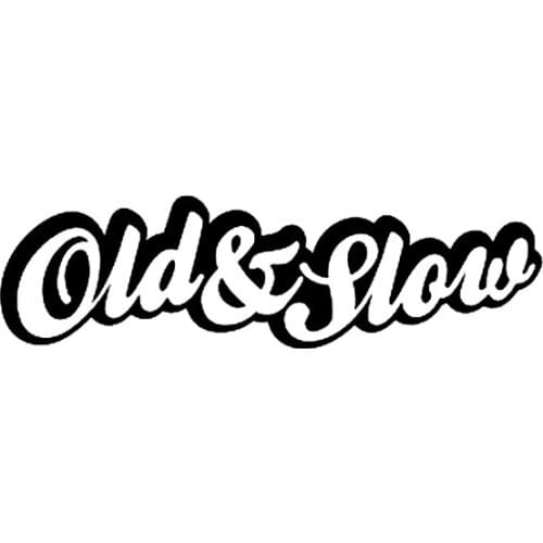 Personality Car Stickers Fashion Old Slow Car Pattern PVC Car Decoration Stickers Creative Waterproof Cover Scratch Black/white