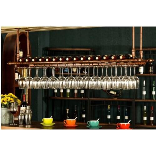 Wrought iron wine frame wall. Red wine rack hanging wine