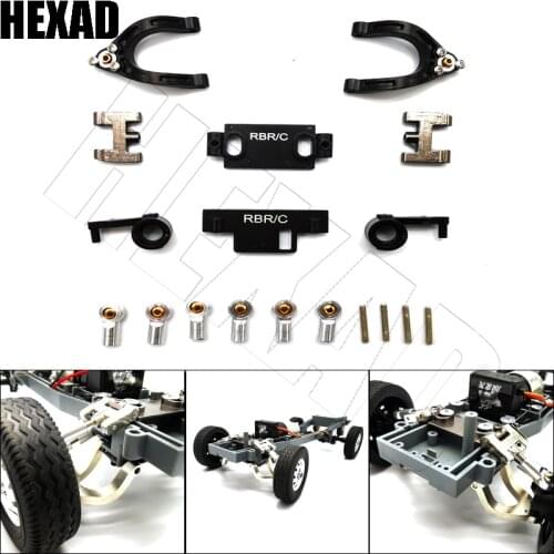 Metal Upper Down Swing Arm With Steering Cup Set DIY Accessories For WPL D12 1/10 RC Truck Spare RC Car Upgrade Parts