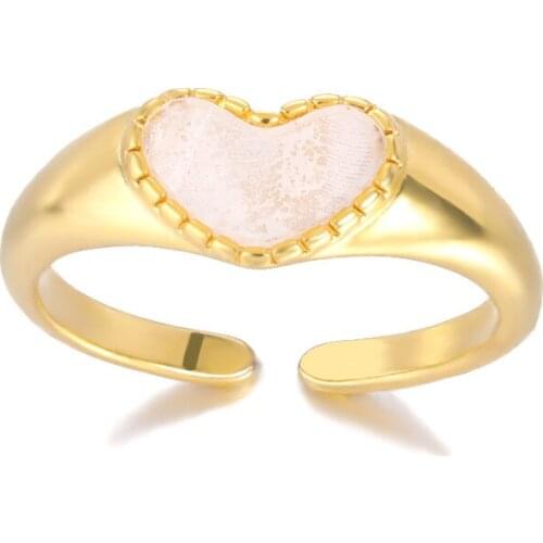 Fashion Classic ins Temperament Love Rings For Women 2021 Simple Heart Engagement Ring Femme Holiday Friends Family Gift Jewelry