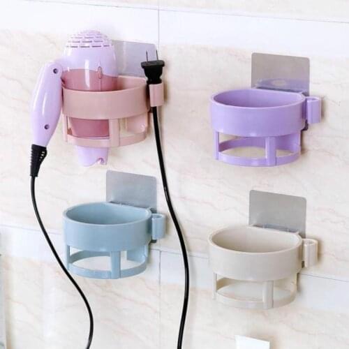 Wall-mounted Bathroom Storage Wall Frame Hair Dryer Hanging Holder