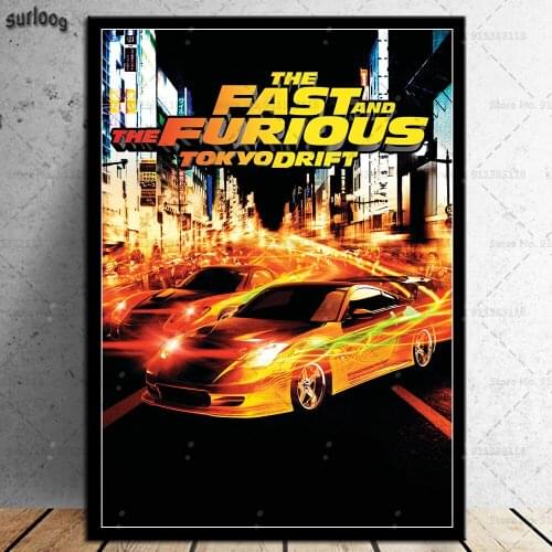 Wall Art Poster Fast & Furious Hot Movie Retro Pictures Prints Canvas Painting for Living Room Home Decor