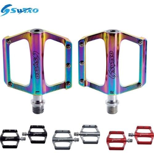 Anti-slip Rainbow Bicycle Pedals MTB Road Bike Pedals DU Sealed Bearings Ultralight Cycling Pedals mtb Accessories Bicycle Parts