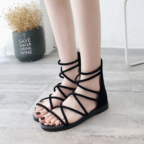 2021 New Fashion Ankle Strap Women Sandals Open Toe Thin Heel Narrow Band Summer Beach Womens Shoes Zapatillas Mujer