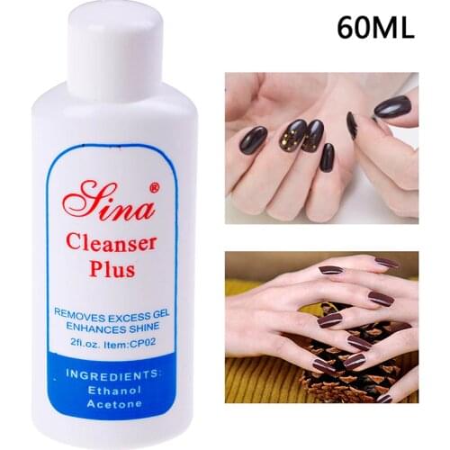 60ML Cleanser Plus Layer Residue Nail Art Acrylic Clean Liquid Surface Sticky Degreaser For Nail UV Gel Polish Excess Remover