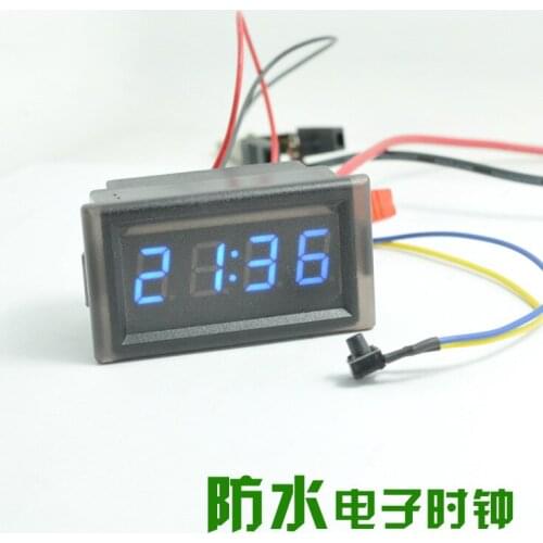 Car Electronic Clock DIY Creative Led Digital Tube Car Clock Luminous Embedded Waterproof Clock