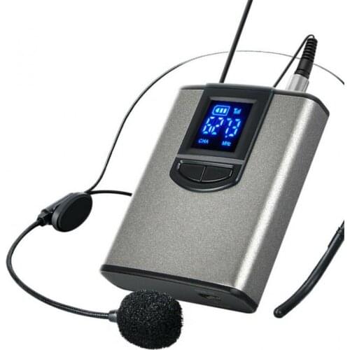 Portable Wireless Microphone Headset Microphone Volume Control LCD Display Microphone For Teaching DSLR Camera YouTube Vlog