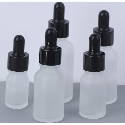 Empty Lip Gloss Tubes Frosted Dropper Amber Glass Aromatherapy Liquid For Essential Massage Oil Pipette Refillable Bottles