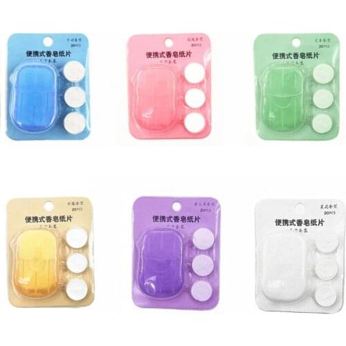 Q1QD 20 sheets Soap Paper Sheets with 3pcs Compressed Towel Scented Bath Wash Hand