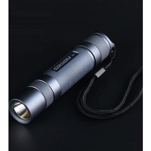 Gray Convoy S2+ DTP Copper Plate, Ar-Coated Glass Lens Flashlight 7135 Biscotti Firmware Led Electric Torch Light