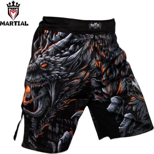 Martial:New arrival Fire and Blood Original design MMA fight shorts fitness short mma combat fight shorts bjj trunks