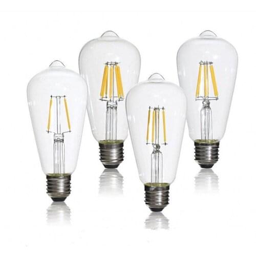 ST64 4W 6W 8W Edison LED Filament Bulb lamp 220V E27 10W Vintage Antique Retro Edison Ampoule Replace Incandescent Light
