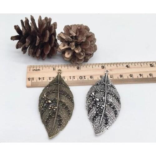 Vintage 4 PCS Leaves Charms tiny dragonfly Fit DIY man woman Necklace Bracelet Earrings Jewelry Making
