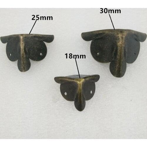 Bulk Vintage Iron Luggage Case Box Corner Brackets Decorative Corner Furniture Decoration Triangular,Chinese Old Cover,200Pcs