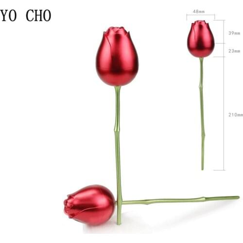 YO CHO Bud rose simulation flower creative rose shape jewelry box love confession gift box home furnishing decoration
