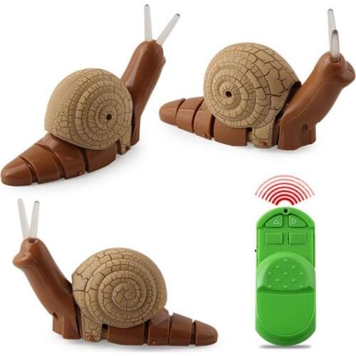 Funny Infrared Remote Control Realistic Snail Animal Model Kids Toy Prank Prop Tabletop Ornaments