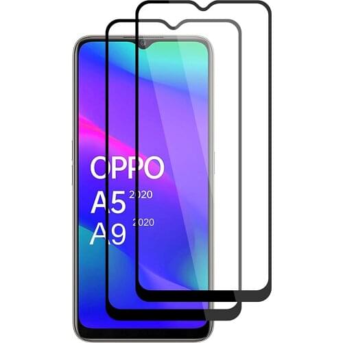 2PCS 3D Full Cover Tempered Glass For OPPO A5 2020 Full Screen Cover Explosion-proof Screen Protector Film For OPPO A9 2020