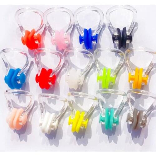 10pcs/lot High Quality Reusable Soft Silicone Swimming Nose Clip Comfortable Diving Surfing Swim Nose Clips For Adults Children