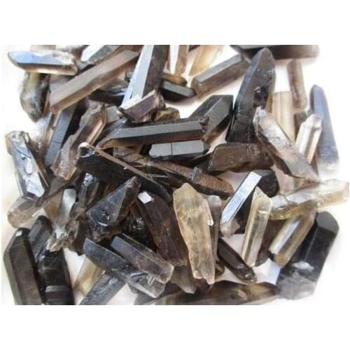 100g black Quartz Crystal Points Terminated Wand Specimen
