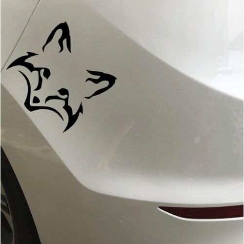 15.9CM*15.9CM Cunning Fox Decor Car Stickers Vinyl Decal Body Of Car Accessories Black/Silver N1096