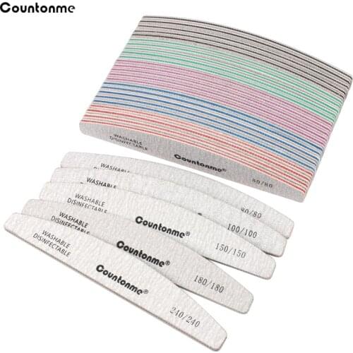 3/5/10Pcs Boat Professional Nail Art Files Buffer Mix Grit Double Sided Nail Tools Emery Board Sanding Filing Manicure Files