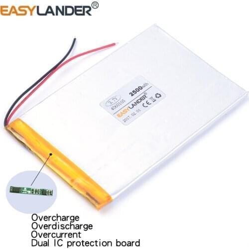 4060105 3.7V 2500mAh Rechargeable Li-Polymer Li-ion Battery For power bank e-book applicable tablet rechargeable battery 4260107