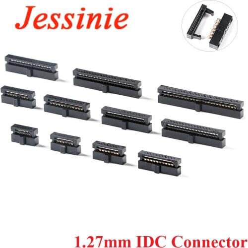 5PCS FC-6-50Pin 8P 10P 12P 14P 26P 30P 34P 40P IDC Socket Dual Row Pin Pitch 1.27mm IDC Connector Cable Socket Plug Ribbon Cable