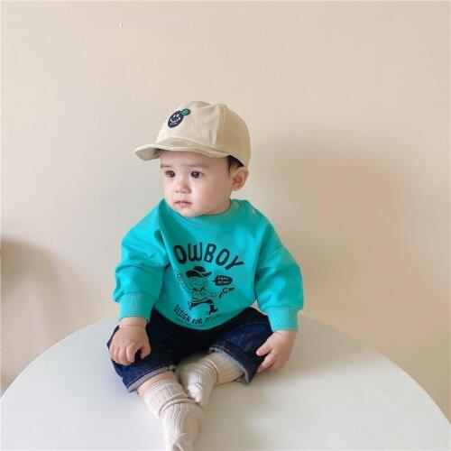 8571 Baby Clothes Cartoon Kids Hoodies Korean Long Sleeve Baby Boy Pullover For Autumn 2021 0-3Year Baby Girl Hoodies Tops