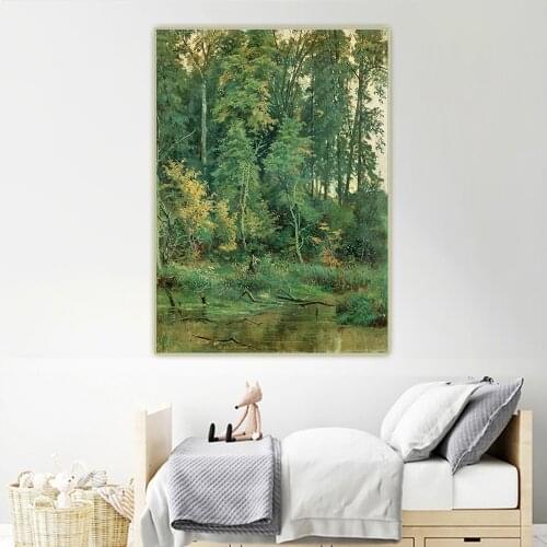 Ivan Shishkin《Towards autumn》Canvas Oil Painting Artwork Aesthetic Poster Picture Wall Hanging Decor Home Living Room Decoration