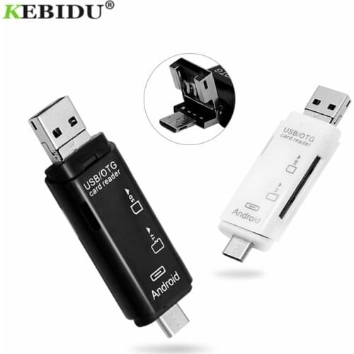 KEBIDU Type C micro USB OTG Card Reader TF memory card Reader adapter High speed USB2.0 For PC Android Camera Extension Header