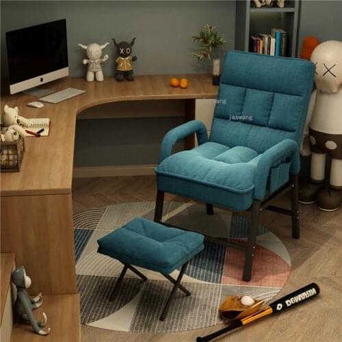 Nordic Home Computer Chair Fabric Backrest Leisure Office Chairs Dormitory Lazy Sofa Armchair Bedroom Furniture Game Chair