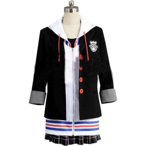 2018 Ann Takamaki Cosplay Persona 5 Cosplay Anne Costume Jacket Shirt Skirt Stockings Vest party Halloween Carnival