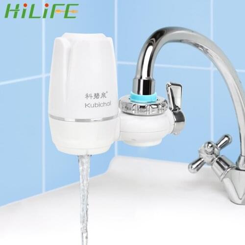 HILIFE Kitchen Faucet Washable Ceramic Percolator Activated Carbon Water Purifier Bacteria Removal Tap Water Purifier