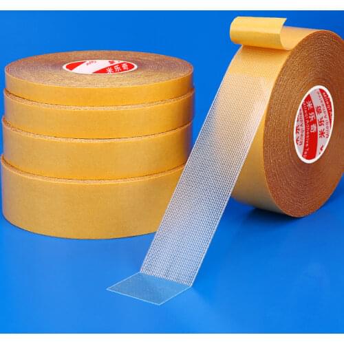 Strong Fixation Double-sided Fiberglass Grid Sticky Tape Transparent Waterproof Super Traceless High Viscosity Carpet Adhesive