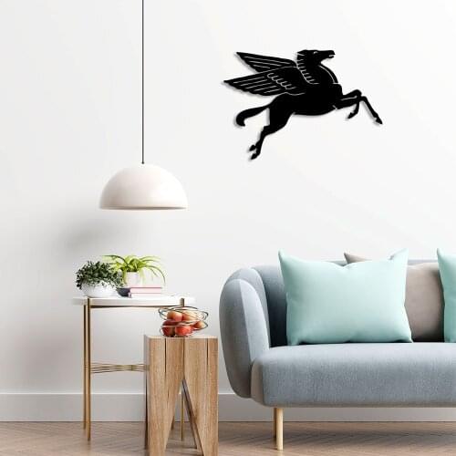 Flying Horse Pegasus Icon Wall Room Home Accessory Wooden Table 50x34cm