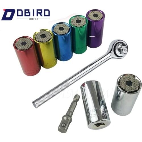 Universal sleeve multi-function ratchet magic conversion socket wrench three-piece combination