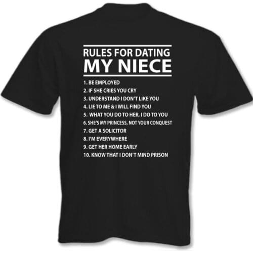 Niece T-Shirt Uncle Mens Funny Rules For Dating My Fathers Day Present