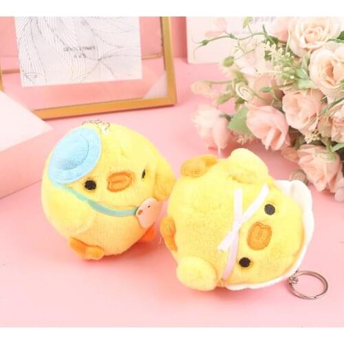 Soft Cute Chicken Plush Toy doll Pendant Key chain Bag Decoration Accessories