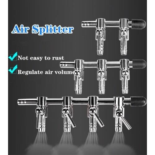 1-8 Way Air Splitter Valve Aquarium Fish Tank Air Pump Flow Splitter Distributor Pump Valve Tap Lever Control Switch Valve