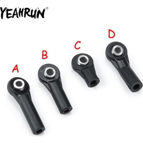 YEAHRUN 10PCS M3 Ball Joint Link Bar Rod Plastic Ball Head Tie Rod End for 1:10 Axial SCX10 II D90 RC Crawler Car Parts