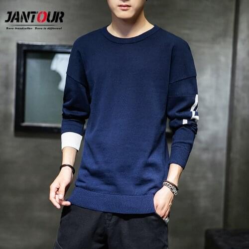 2020 New Knitted Slim Sweaters Men Loose Pullover Letter Printed Sweater Streetwear Male Winter Clothing Coat M-3XL