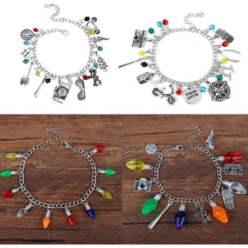 STRANGER THINGS Crystal Beads Alloy Pendant Fashion Alloy Bracelet Christmas Gift For Woman High Quality Jewelry