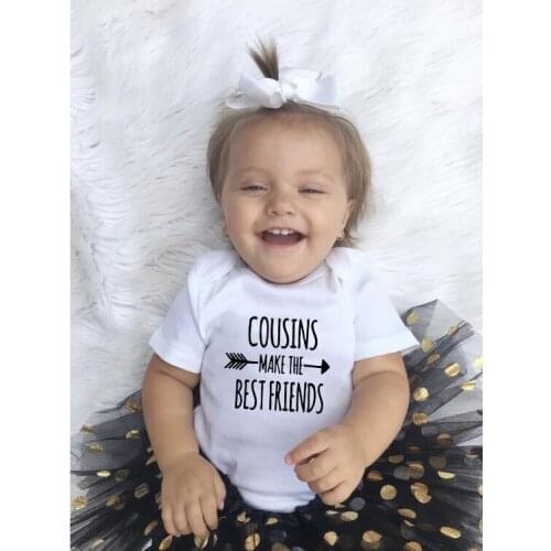 Cousins Make The Best Friends Kid Baby Girl Outfit Top Romper Party Skirt Princess Dress Set Girls Waistcoat Mini Dot Dress