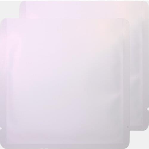 Custom LOGO 15X15cm Matte White Heat Sealable open top aluminum foil bags coffee bean packaging food seal