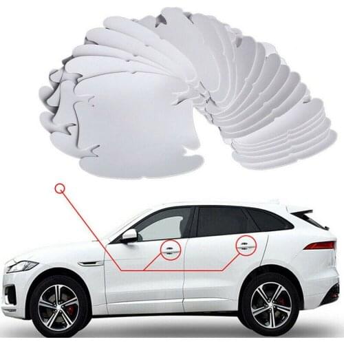 Spot 4Pcs Car Handle Protection Film Universal Invisible Car Carbon Fiber Door Handle Sticker Scratches Resistant Sticker M86