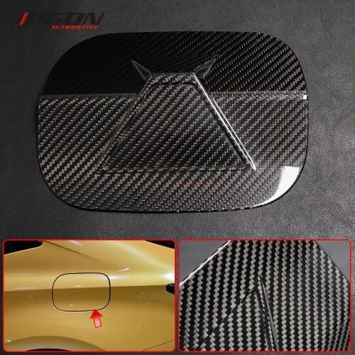 Real Carbon Fiber Car Fuel Tank Cap Gas Oil Protect Cover Frame Exterior Decoration For Lexus RC 200t 300 350 RC F 2015-2019